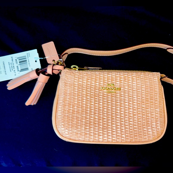 Coach, Bags, Nwt Coach Nolita 5 In Straw Wristlet